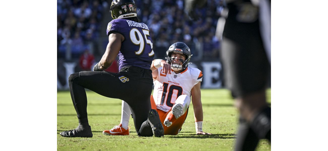 Denver Broncos suffer devastating defeat to Baltimore Ravens by a score of 41-10 in Week 9 of the NFL.