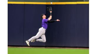 Brenton Doyle of the Rockies named NL Gold Glove winner for second time as center fielder.