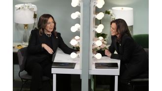 The unexpected appearance of Kamala Harris on SNL.