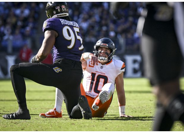 Denver Broncos suffer devastating defeat to Baltimore Ravens by a score of 41-10 in Week 9 of the NFL.