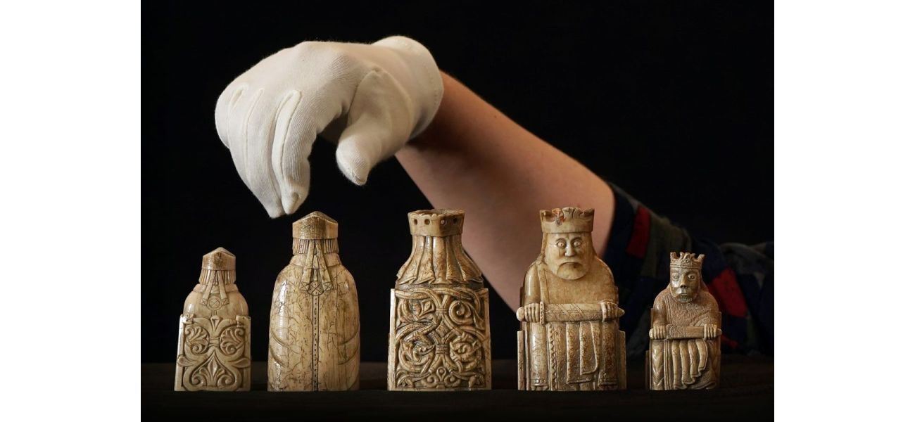 Rare Lewis chess pieces now on display with view of their backs, a first for visitors.