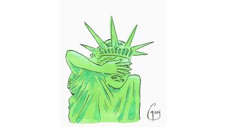 Guy Venables creates a daily cartoon for the newspaper Metro.