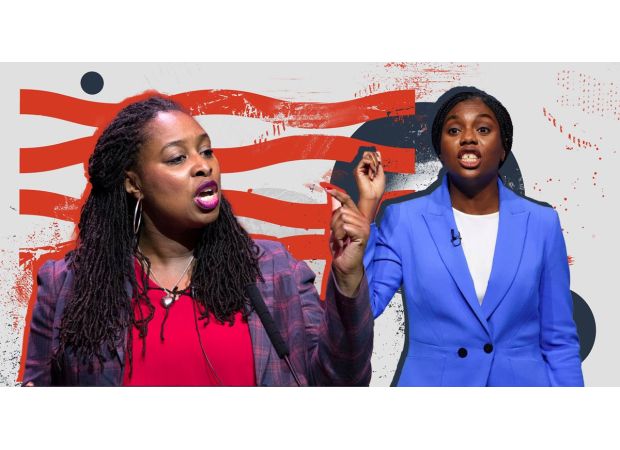 UK's Home Secretary criticizes Labor MP for retweeting Badenoch's tweet about white supremacy.