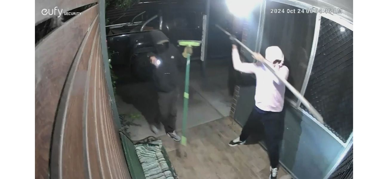 A group of people arrived at the house and forcefully entered through the front door.