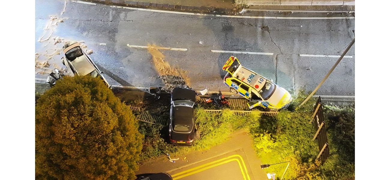 Two teens hurt in crash after police pursuit ends.