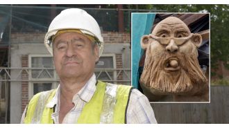 A builder is facing jail time for refusing to remove a gargoyle of the town mayor.