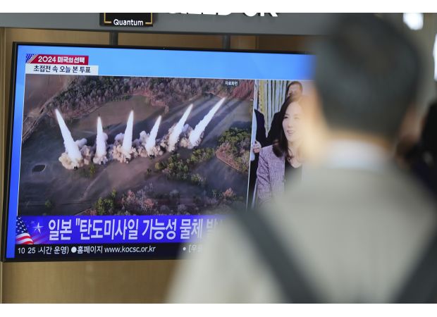 Ahead of the US election, North Korea launches a series of ballistic missiles into the sea.