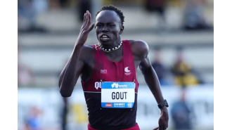 Gout's manager responds to comparisons to Usain Bolt following record-breaking 200m race.