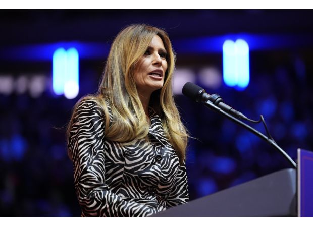 Is Melania Trump supporting her husband Donald and where can she be found?