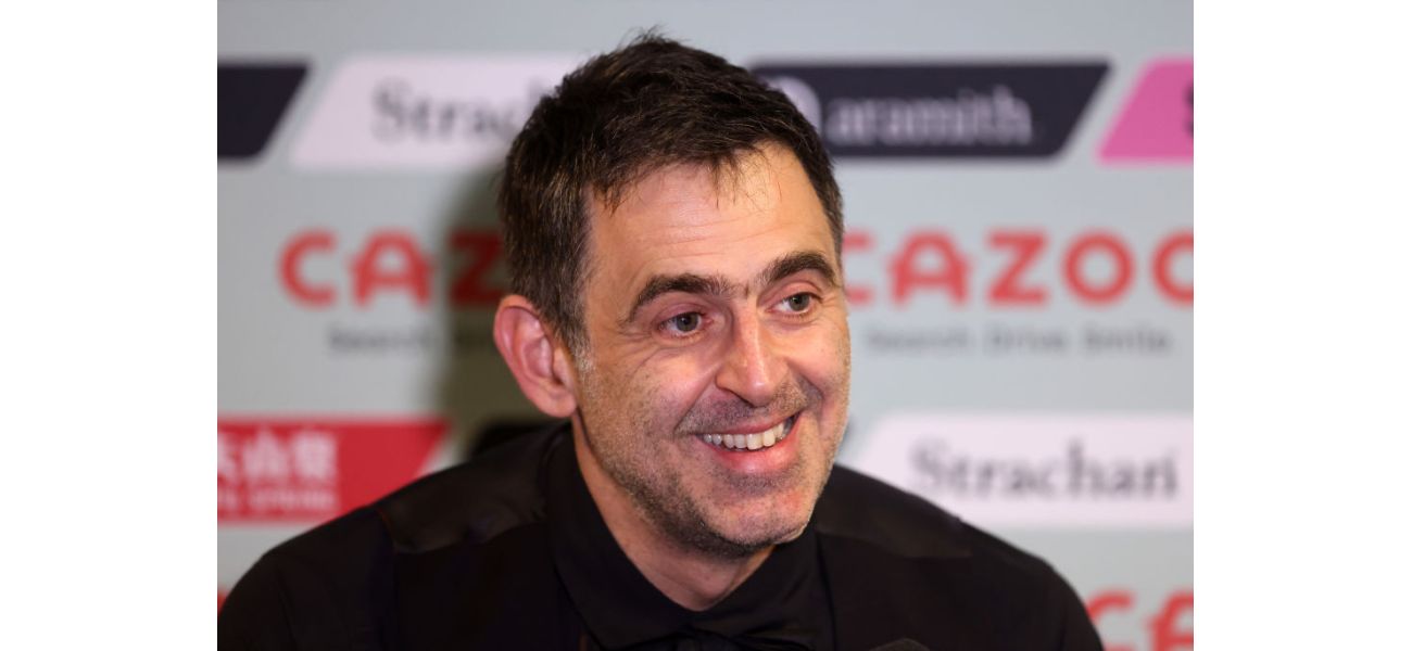 Snooker legend Ronnie O'Sullivan praises a fellow player as the best company he's ever had.