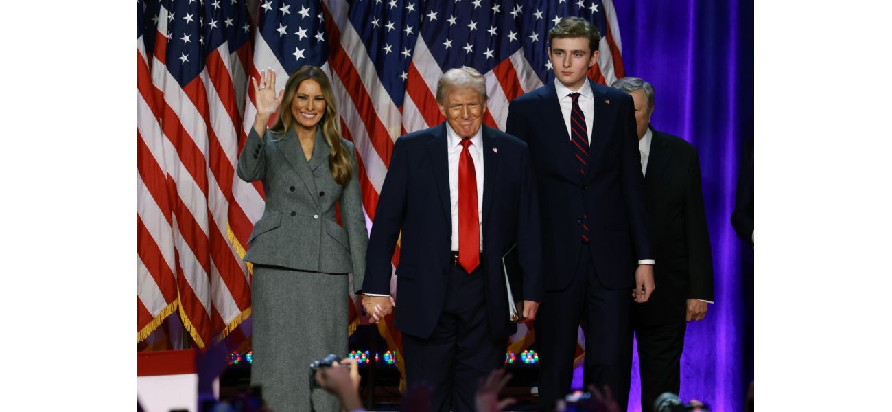 Trump explains how his son Barron has grown to be so tall, alongside his wife Melania.