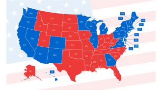 2024 election results compared to 2020 shown on map.