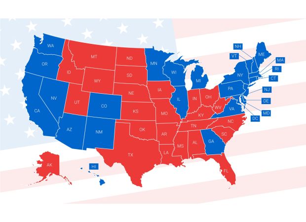 2024 election results compared to 2020 shown on map.
