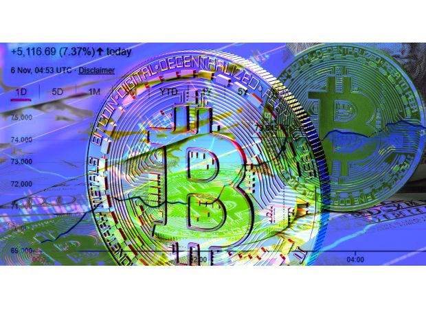 Bitcoin reaches new high of £58,000 shortly after odds for Trump's victory decrease.