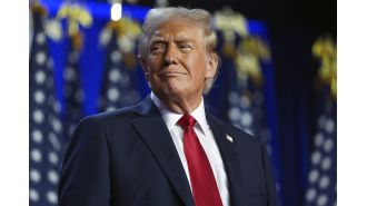 Trump speaks to followers after winning election, vows to continue working hard.