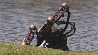 Golfer seriously hurt in strange lawnmower mishap on course