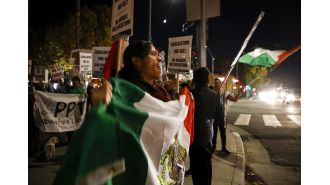 People are protesting against Trump in San Jose and Berkeley.
