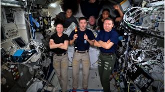 Nasa updates on health of four astronauts hospitalized for unknown reasons.