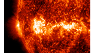 A strong solar flare from the Sun caused radio disruptions on Earth.