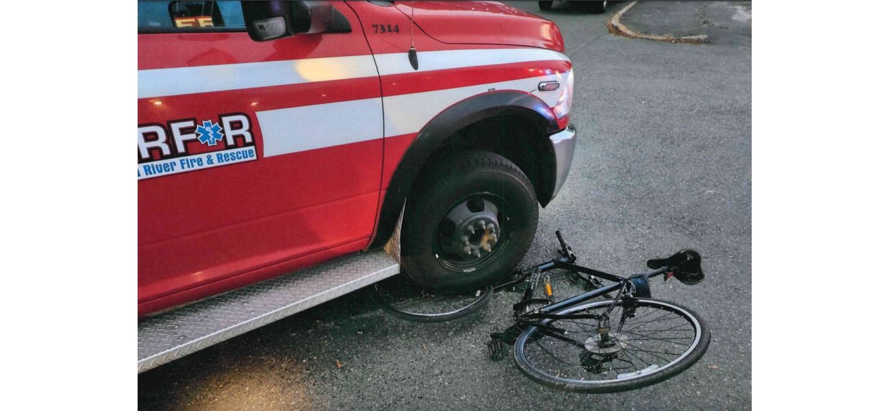 A bicyclist was charged $1,800 after being hit by an ambulance that took him to the hospital.