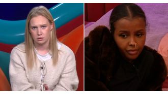 Housemate warned for making racist joke in Big Brother house.
