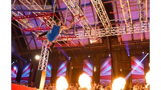 Hit BBC show, Gladiators, top ratings force; resulting in ITV's show cancellation.