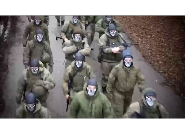 Russian football hooligans are fighting for Putin's interest in Ukraine.