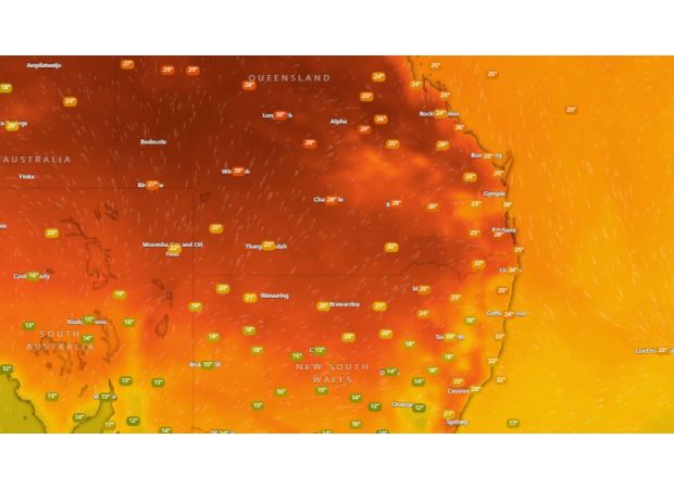 Extreme heat on east coast sparks fire and heatwave alerts.