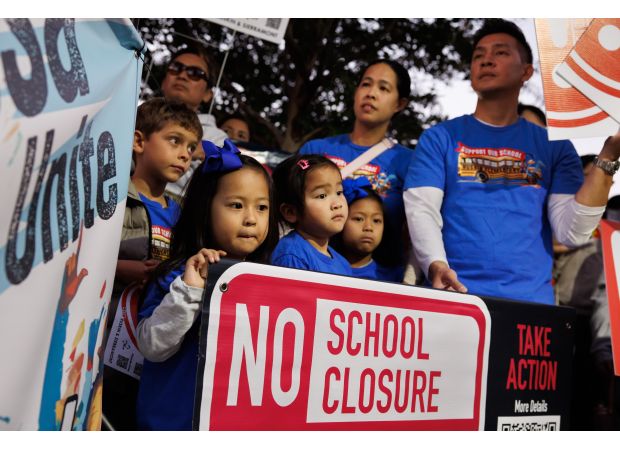 San Jose parents protest school closures in Berryessa.