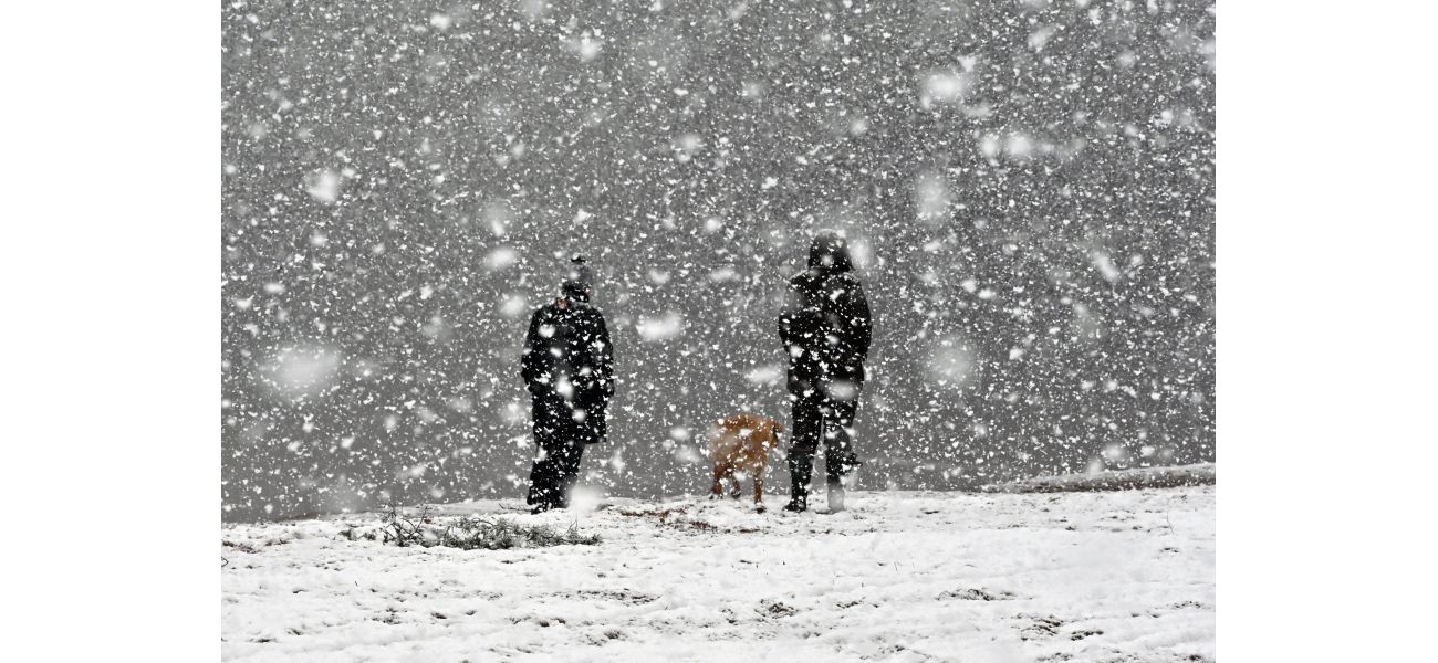 A map showcasing the UK's snowiest regions.