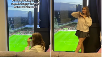 I'm a desirable date because my apartment has a view of a Premier League stadium.