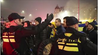 Israeli soccer supporters were deliberately assaulted in Amsterdam.