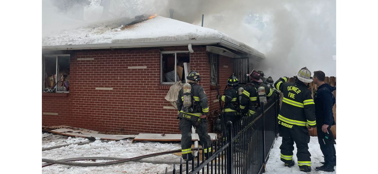 Two people were hurt in a house fire in the Berkeley neighborhood of Denver.