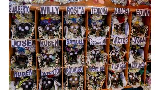 In Bolivia's yearly festival, locals carry decorated human skulls and make requests for favors.