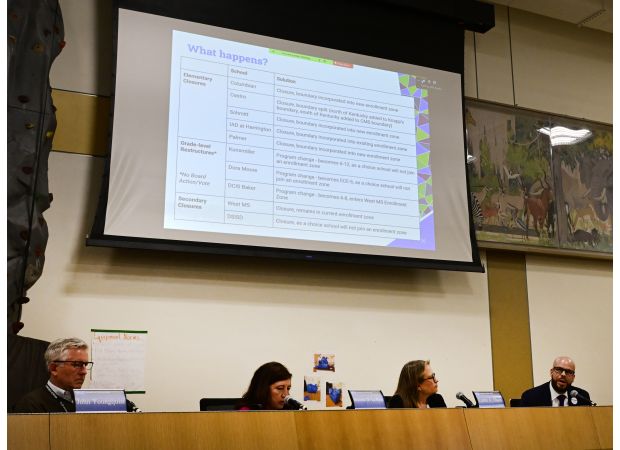 Denver Public Schools is holding public meetings at 10 schools facing closure or restructuring.