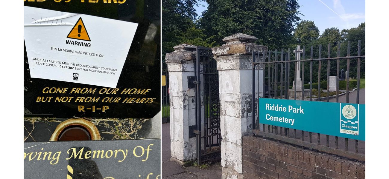 Families upset as council covers gravestones with stickers.