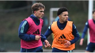14-year-old wonderkid joins Arsenal training ahead of match against Chelsea.