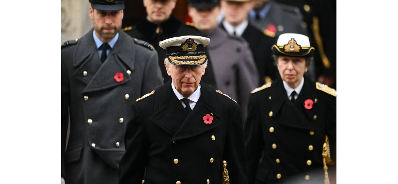 King Charles led the Remembrance Day ceremony as Kate observed from the balcony.