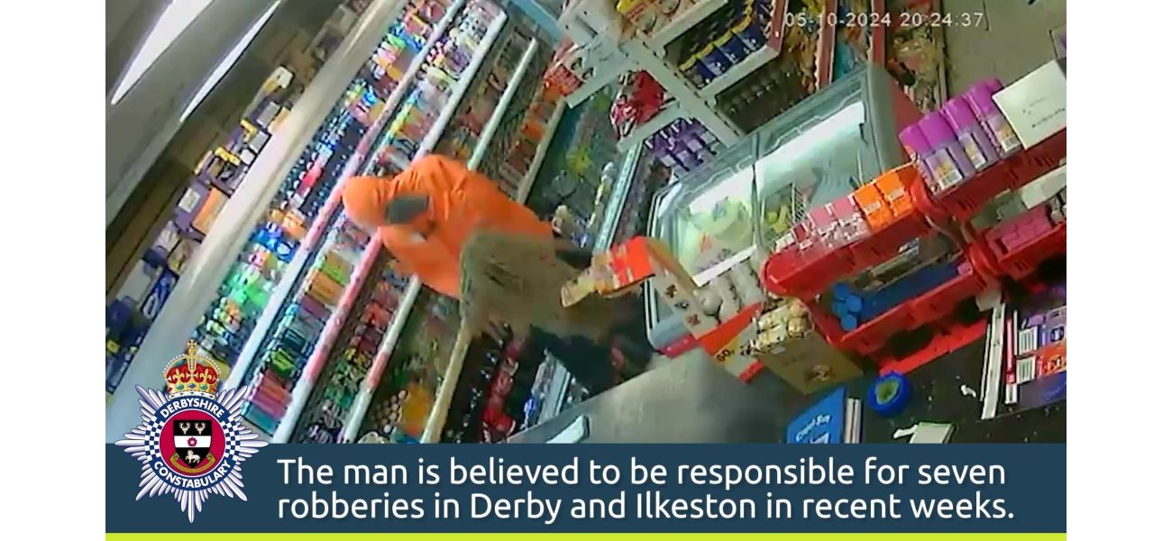 Courageous store owner defends against thief using a mop.