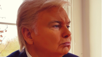 ITV personality looks completely different after amazingly accurate makeover to resemble Donald Trump.