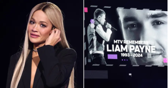 Rita Ora cries while paying tribute to Liam Payne at MTV EMAs.