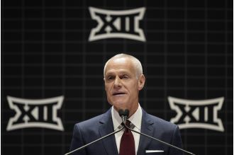 Big 12 fines and publicly reprimands Utah AD Harlan for criticizing officiating.