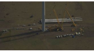 Possible rephrased text: 
Fatality suspected in wind turbine accident in western Victoria.