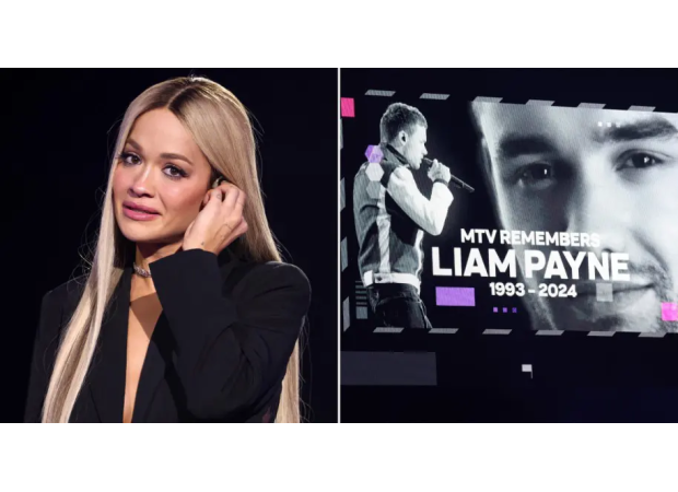 Rita Ora cries while paying tribute to Liam Payne at MTV EMAs.
