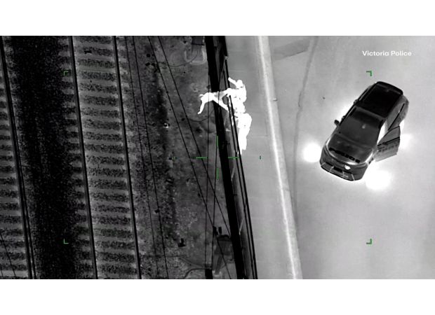 A teenager was taken into custody after getting caught in a fence during a chaotic pursuit by law enforcement.