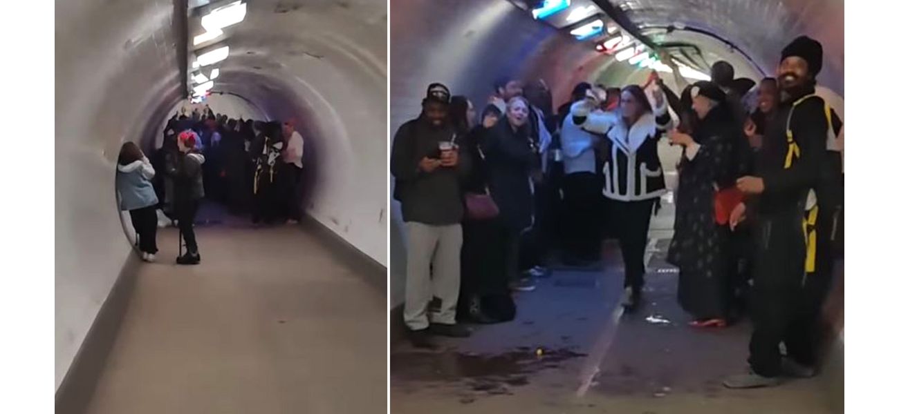 Ravers throw impromptu party in tunnel beneath River Thames.