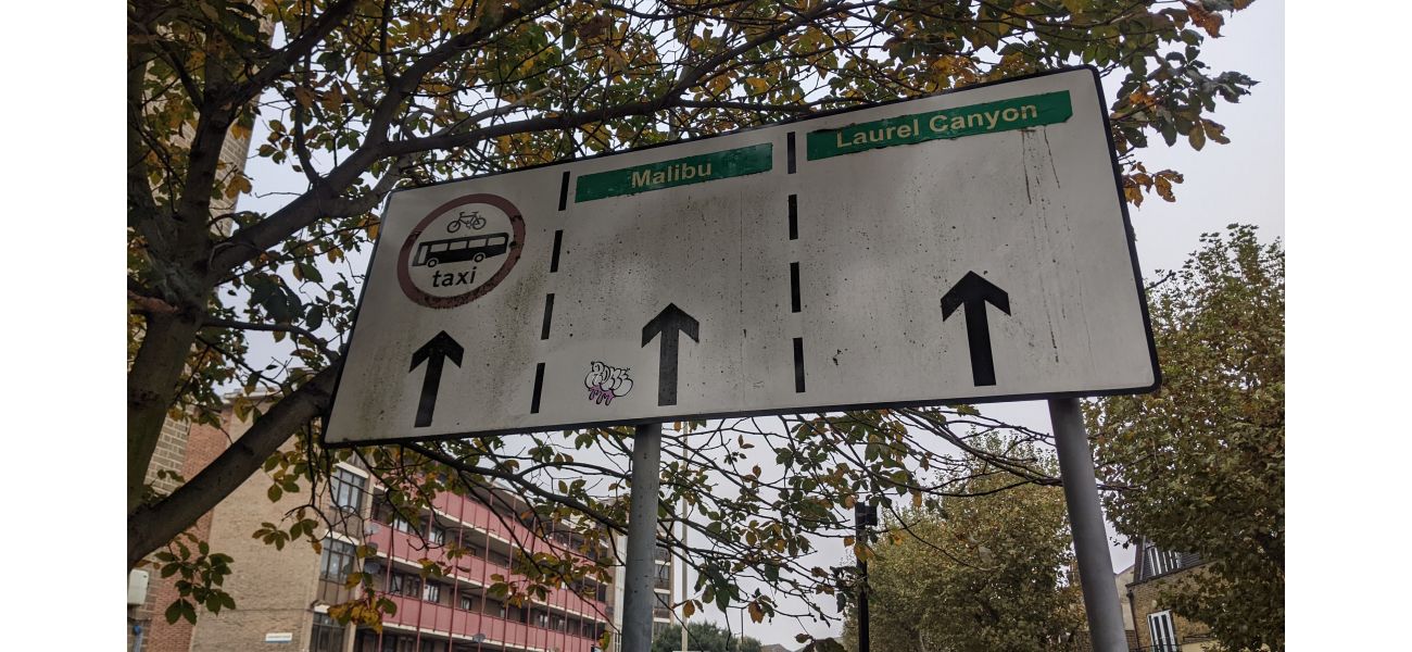 Strange London sign to CA finally changed after 15 yrs.