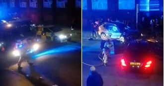 6-year-old girl in critical condition after three-car accident.