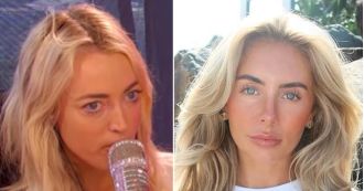 A video resurfaced of Bonnie Blue telling a radio host to spread her legs wider.