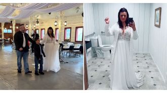 Bride's big entrance ruined as no one shows up for her wedding.
